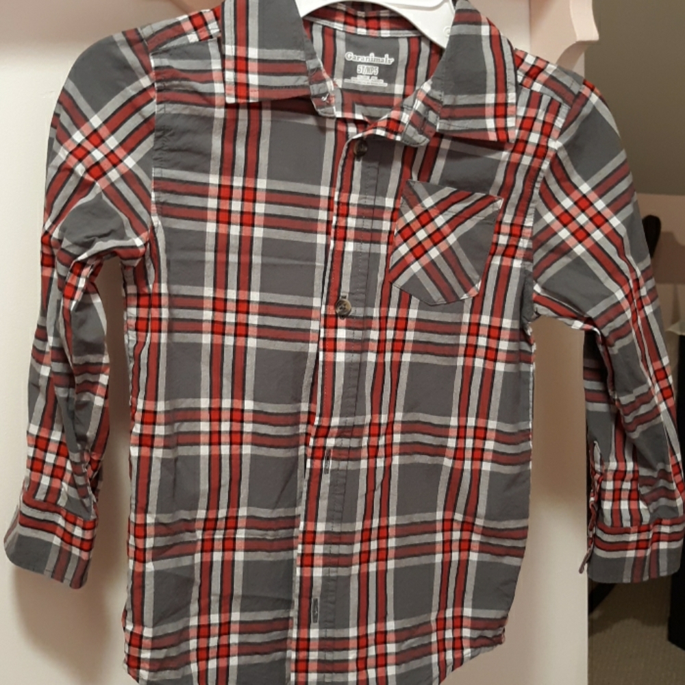 Button down plaid shirt